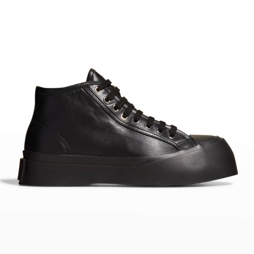 Marni Pablo High-Top Lace-Up Leather Sneakers Black Men’s Eu 39/Us 6